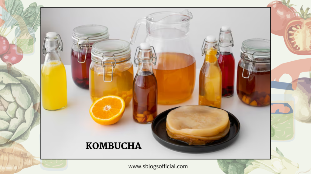 identify foods that result from acetic fermentation- Kombucha